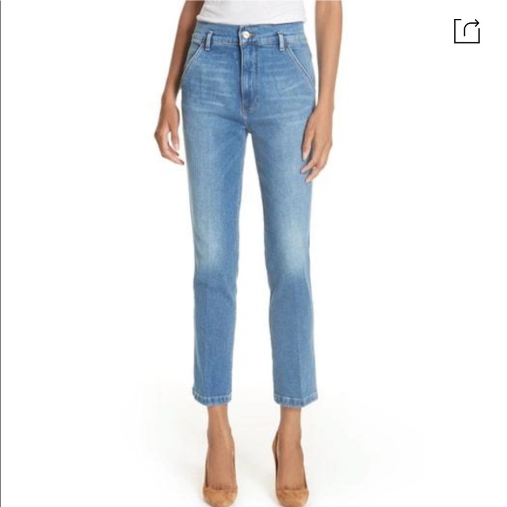 Frame denim Thistle cropped straight leg denim jeans size 25